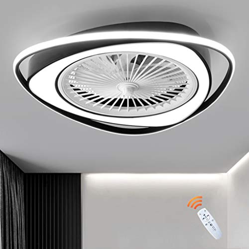 LED Deckenventilator Mit Beleuchtung Dimmbare Deckenleuchte Fernbedienung Einstellbar 3 Windgeschwindigkeit Unsichtbar Leise Deckenlampe Wohnzimmer Schlafzimmer Kinderzimmer Beleuchtung Kronleuchter,A von FUMIMID