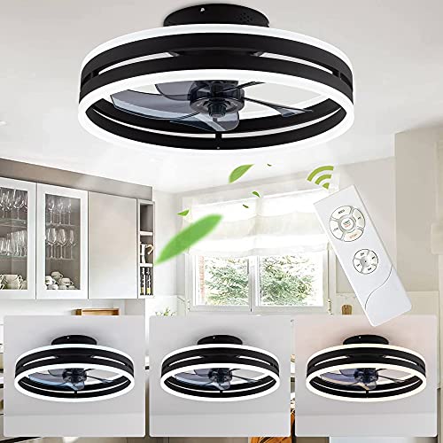 LED Deckenventilator Mit Beleuchtung Fan Deckenleuchte 40W Dimmbar Fan Deckenlampe Einstellbare Windgeschwindigkeit Lüfter-Deckenleuchte Mit Fernbedienung Für Kinderzimmer Schlafzimmer Wohnzimmer von FUMIMID