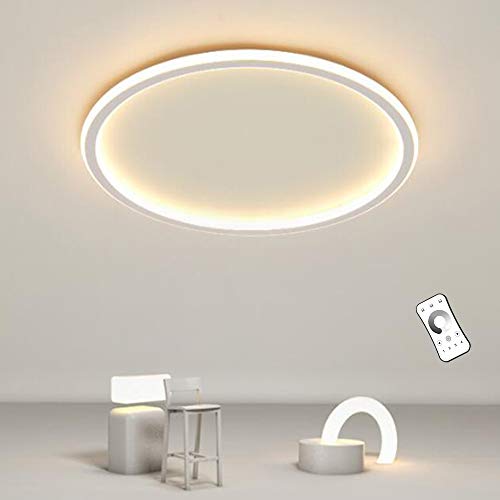 LED Runde Deckenleuchte Dimmbar Mit Fernbedienung Modern Ultradünne Deckenlampe Kreis Ring Acryl Leuchte 3000K-6000K Für Schlafzimmer Wohnzimmer Küche Kinderzimmer Esszimmer Lichter,Weiß,60cm LED Runde Deckenleuchte Dimmbar Mit Fernbedienung Modern Ultradünne Deckenlampe Kreis Ring Acryl Leuchte 3000K-6000K Für Schlafzimmer Wohnzimmer Küche Kinderzimmer Esszimmer Lichter,Weiß,60cm von FUMIMID