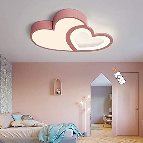 Modern Deckenleuchte LED Dimmbar Lampe Kreatives Design Cartoon Kronleuchter Herz Universum Schmetterling Deckenlampe Kinderzimmer Schlafzimmer Wohnzimmer Deckenbeleuchtung Innenbeleuchtung,A Pink von FUMIMID