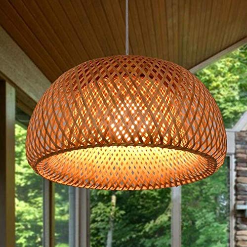 Natürliche Bambus Kronleuchter Rattan Pendellampe Retro E27 Hängeleuchte Vintage Handgewebte Lampenschirm Esszimmerlampe Schlafzimmer Wohnzimmer Deckenbeleuchtung Küche Büro Pendelleuchte,60cm Natürliche Bambus Kronleuchter Rattan Pendellampe Retro E27 Hängeleuchte Vintage Handgewebte Lampenschirm Esszimmerlampe Schlafzimmer Wohnzimmer Deckenbeleuchtung Küche Büro Pendelleuchte,60cm von FUMIMID