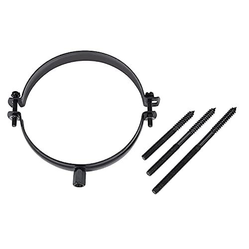 Fumio Ofenrohrhalter Rohrhalter Rohrschelle Halter Ofenrohr Schwarz (150 mm) von Fumio