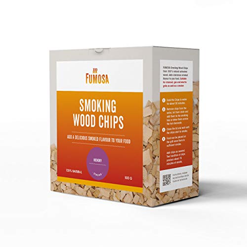 FUMOSA Räucherchips Hickory, stark aromatisch und würzig, 500g von FUMOSA