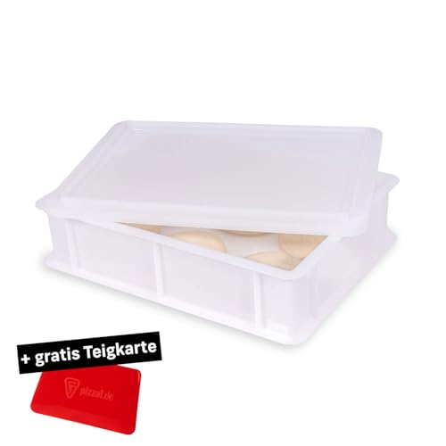 FUMOSA italienische Pizzaballen-Box »Home« (40x30x10) | Pizzateig | Teigwanne | Gärbox | Teigbox | + gratis Teigkarte - 1x Box + 1x Deckel von FUMOSA