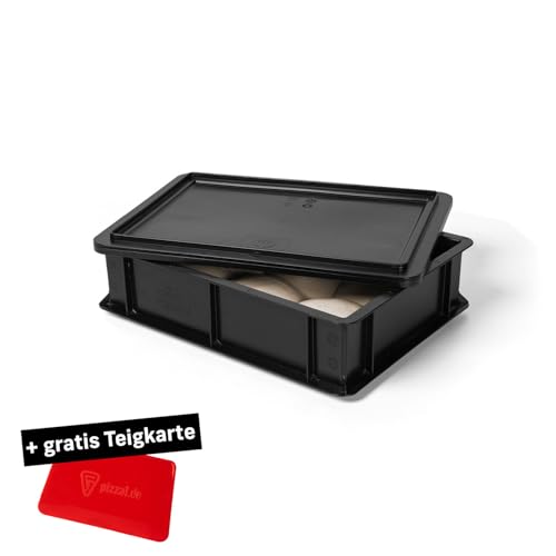 FUMOSA ital. Pizzaballen-Box Set »Home« farbig (40x30x10) | Pizzateig | Teigwanne | Gärbox | Teigbox | + gratis Teigkarte (Schwarz) von FUMOSA