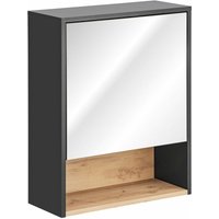 Badezimmer Spiegelschrank burbon 75x60cm Graphit matt von FUN MOEBEL