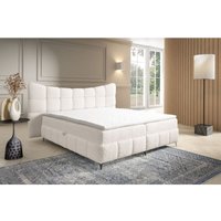 Boxspringbett Bett Schlafzimmerbett NOVA 120x200cm Stoff Rolf Creme von FUN MOEBEL