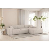 Ecksofa Designersofa CELES PREMIUM in Stoff Artico Creme Ottomane Rechts Ecksofa Designersofa CELES PREMIUM in Stoff Artico Creme Ottomane Rechts von FUN MOEBEL