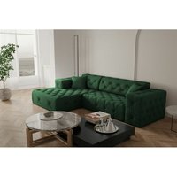 Ecksofa Designersofa CHANTAL in Stoff Opera Velvet Grün Ottomane Links Ecksofa Designersofa CHANTAL in Stoff Opera Velvet Grün Ottomane Links von FUN MOEBEL