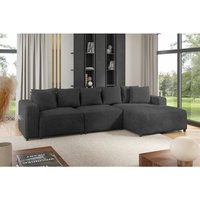 Ecksofa Designersofa Sofa megan in Stoff Poso Dunkelgrau Ottomane Rechts Ecksofa Designersofa Sofa megan in Stoff Poso Dunkelgrau Ottomane Rechts von FUN MOEBEL