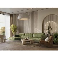 Ecksofa Designersofa madison Stoff Tender Way Grün Ottomane Links Ecksofa Designersofa madison Stoff Tender Way Grün Ottomane Links von FUN MOEBEL
