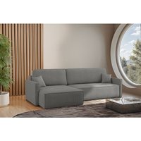 Ecksofa Schlafsofa Sofa LOUIS Stoff Scala Grau Ottomane Links Ecksofa Schlafsofa Sofa LOUIS Stoff Scala Grau Ottomane Links von FUN MOEBEL