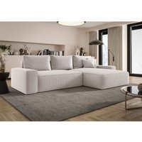 Ecksofa Schlafsofa Sofa WALKEN Stoff Poso Altweiß Ottomane Rechts Ecksofa Schlafsofa Sofa WALKEN Stoff Poso Altweiß Ottomane Rechts von FUN MOEBEL