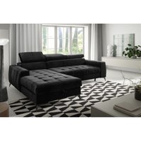 Ecksofa Schlafsofa Sofa agnesa xs Stoff Salvador Schwarz Ottomane Links Ecksofa Schlafsofa Sofa agnesa xs Stoff Salvador Schwarz Ottomane Links von FUN MOEBEL