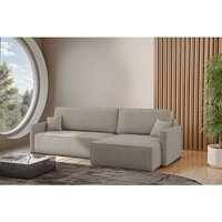 Ecksofa Schlafsofa Sofa louis Stoff Scala Hellgrau Ottomane Rechts Ecksofa Schlafsofa Sofa louis Stoff Scala Hellgrau Ottomane Rechts von FUN MOEBEL