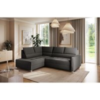 Ecksofa Schlafsofa Sofa marno in Stoff Vogue Charcoal Ottomane Links Ecksofa Schlafsofa Sofa marno in Stoff Vogue Charcoal Ottomane Links von FUN MOEBEL
