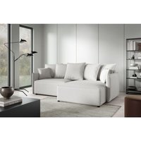 Ecksofa Schlafsofa Sofa minea in Stoff Abriamo Creme Ottomane Rechts Ecksofa Schlafsofa Sofa minea in Stoff Abriamo Creme Ottomane Rechts von FUN MOEBEL