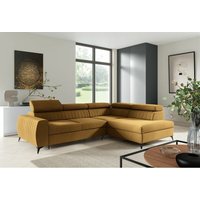 Ecksofa Schlafsofa Sofa toronto Stoff Element Honiggelb Ottomane Rechts Ecksofa Schlafsofa Sofa toronto Stoff Element Honiggelb Ottomane Rechts von FUN MOEBEL