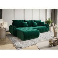Ecksofa Schlafsofa akita Stoff Monolith Grün Ottomane Links Ecksofa Schlafsofa akita Stoff Monolith Grün Ottomane Links von FUN MOEBEL