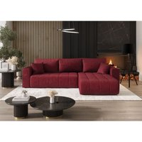 Ecksofa Schlafsofa camila Stoff Monolith Rot Ottomane Rechts Ecksofa Schlafsofa camila Stoff Monolith Rot Ottomane Rechts von FUN MOEBEL