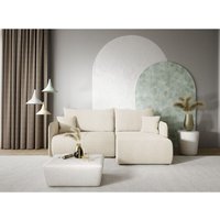 Ecksofa Sofa mit Schlaffunktion calgary Stoff Curio Creme Ottomane Rechts Ecksofa Sofa mit Schlaffunktion calgary Stoff Curio Creme Ottomane Rechts von FUN MOEBEL