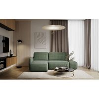 Ecksofa mit Schlaffunktion Sofa LUKA in Stoff Cremona Grün Ottomane Links Ecksofa mit Schlaffunktion Sofa LUKA in Stoff Cremona Grün Ottomane Links von FUN MOEBEL