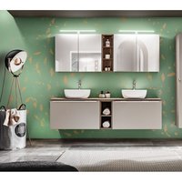 Badmöbel Set 8-tlg Badezimmerset akan Taupe inkl. Waschtisch Badmöbel Set 8-tlg Badezimmerset akan Taupe inkl. Waschtisch von FUN MOEBEL