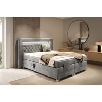 Fun Moebel - Boxspringbett Elektrisch Bett armando 140x200cm in Stoff Fresh Grau von FUN MOEBEL
