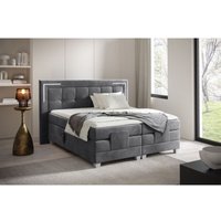 Fun Moebel - Boxspringbett Elektrisch Bett dores 120x200cm in Stoff Fresh Stahlgrau von FUN MOEBEL