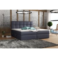 Fun Moebel - Boxspringbett Schlafzimmerbett arturo 180x200cm Kunstleder Soft Anthrazit von FUN MOEBEL