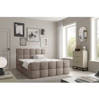 Fun Moebel - Boxspringbett Schlafzimmerbett satine premium 140x200cm Stoff Coral Dunkelbeige Fun Moebel - Boxspringbett Schlafzimmerbett satine premium 140x200cm Stoff Coral Dunkelbeige von FUN MOEBEL