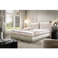 Fun Moebel - Boxspringbett Schlafzimmerbett valentin 120x200cm Stoff Neve-Vega Beige Fun Moebel - Boxspringbett Schlafzimmerbett valentin 120x200cm Stoff Neve-Vega Beige von FUN MOEBEL