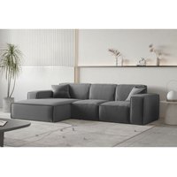 Fun Moebel - Ecksofa Designersofa celes premium Stoff Opera Velvet Dunkelgrau Ottomane Links Fun Moebel - Ecksofa Designersofa celes premium Stoff Opera Velvet Dunkelgrau Ottomane Links von FUN MOEBEL