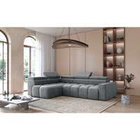 Fun Moebel - Ecksofa Designersofa darcy in Stoff Salvador Grau Ottomane Links von FUN MOEBEL