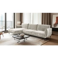 Ecksofa Designersofa madison xl in Stoff Dress Me Creme Ottomane Links von FUN MOEBEL
