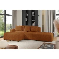 Fun Moebel - Ecksofa Designersofa megan xs inkl. Hocker Stoff Poso Rostbraun Ottomane Links Fun Moebel - Ecksofa Designersofa megan xs inkl. Hocker Stoff Poso Rostbraun Ottomane Links von FUN MOEBEL