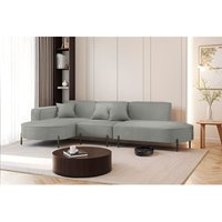 Fun Moebel - Ecksofa Designersofa valencia in Stoff Scala Grau Ottomane Links Fun Moebel - Ecksofa Designersofa valencia in Stoff Scala Grau Ottomane Links von FUN MOEBEL