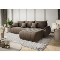Fun Moebel - Ecksofa Schlafsofa akita Stoff Monolith Braun Ottomane Rechts Fun Moebel - Ecksofa Schlafsofa akita Stoff Monolith Braun Ottomane Rechts von FUN MOEBEL