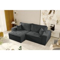 Fun Moebel - Ecksofa Schlafsofa flosi Stoff Raven Anthrazit Ottomane Links Fun Moebel - Ecksofa Schlafsofa flosi Stoff Raven Anthrazit Ottomane Links von FUN MOEBEL