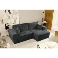 Fun Moebel - Ecksofa Schlafsofa flosi Stoff Raven Anthrazit Ottomane Rechts Fun Moebel - Ecksofa Schlafsofa flosi Stoff Raven Anthrazit Ottomane Rechts von FUN MOEBEL