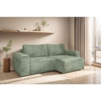 Fun Moebel - Ecksofa Schlafsofa madlen Stoff Velo Olivgrün Ottomane Rechts Fun Moebel - Ecksofa Schlafsofa madlen Stoff Velo Olivgrün Ottomane Rechts von FUN MOEBEL