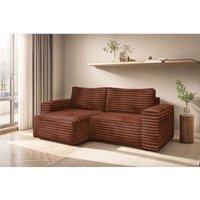 Ecksofa Schlafsofa madlen Stoff Velo Rostbraun Ottomane Links Ecksofa Schlafsofa madlen Stoff Velo Rostbraun Ottomane Links von FUN MOEBEL