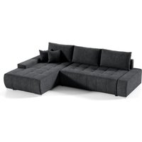 Fun Moebel - Ecksofa Sofa mit Schlaffunktion vogar Stoff Aston Schwarz Ottomane Links Fun Moebel - Ecksofa Sofa mit Schlaffunktion vogar Stoff Aston Schwarz Ottomane Links von FUN MOEBEL