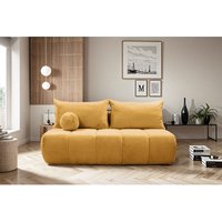 Schlafsofa Designersofa Sofa 3-Sitzer anzia in Stoff Bunny Orange von FUN MOEBEL
