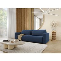 Sofa 3-Sitzer mit Schlaffunktion chaira Stoff Curio Dunkelblau von FUN MOEBEL