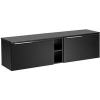 Waschtischunterschrank 3-tlg akan 180cm Schwarz matt ohne Waschtisch von FUN MOEBEL