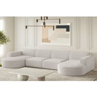 Fun Moebel - Wohnlandschaft U-Form Sofa palma xl in Stoff Ascot Pearl Fun Moebel - Wohnlandschaft U-Form Sofa palma xl in Stoff Ascot Pearl von FUN MOEBEL