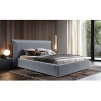 Polsterbett Doppelbett Bett AMADA 160x200cm in Stoff Pop Grau von FUN MOEBEL