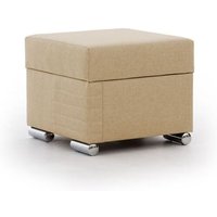 Polsterhocker mit Stauraum canton in Stoff Liverpool Beige von FUN MOEBEL