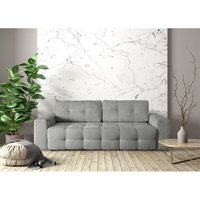 Schlafsofa Designersofa Sofa 3-Sitzer arielle in Stoff Perfect Harmony Steingrau von FUN MOEBEL